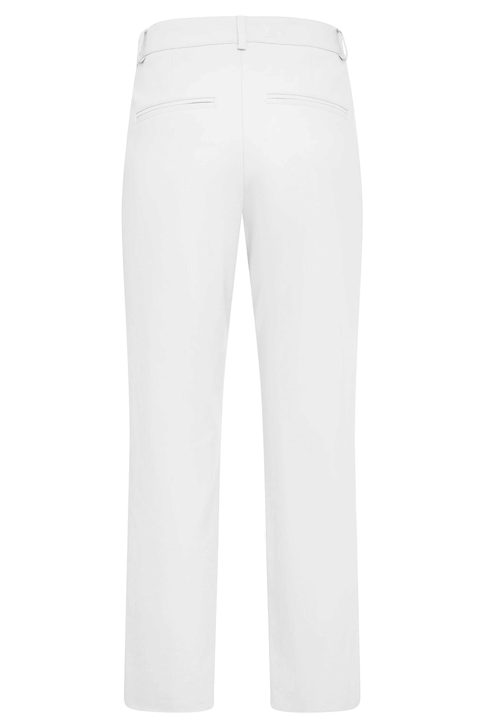 MAISON COMMON-Tab Front Slim Ankle Pant - Ivory-