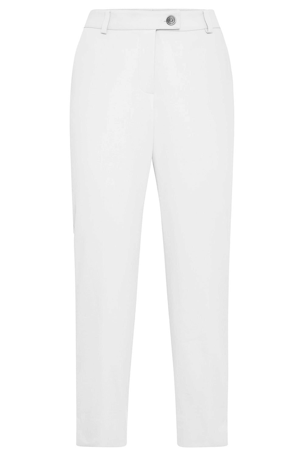 MAISON COMMON-Tab Front Slim Ankle Pant - Ivory-