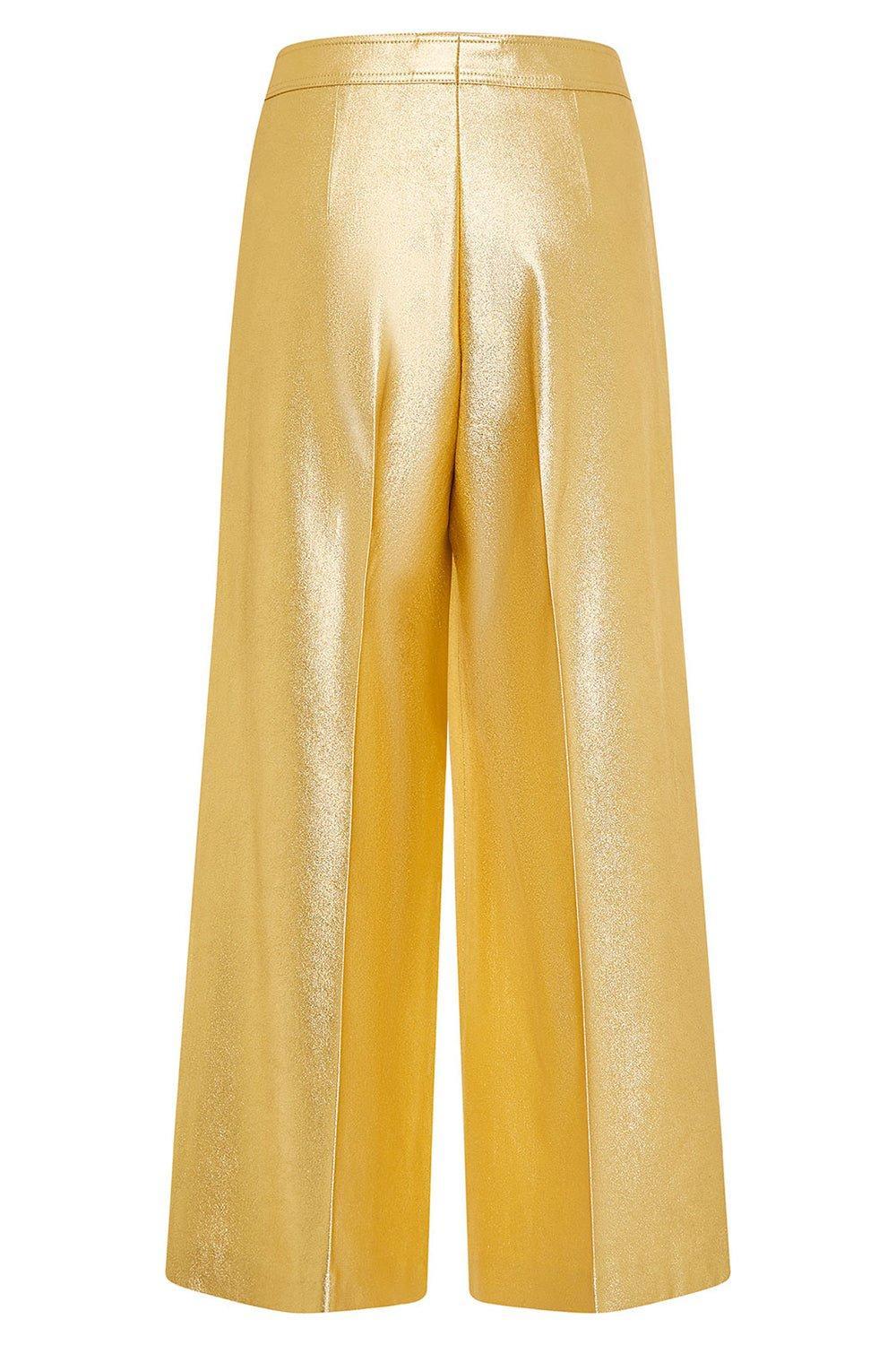 MAISON COMMON-Metallic Wide Leg Pant-