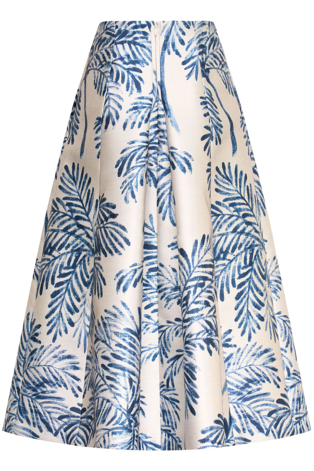 Palm Print Midi Skirt-NOVELTY-34-CLOTHINGSKIRTMIDI-MAISON COMMON