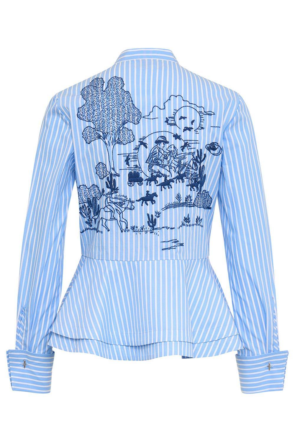 MAISON COMMON-Cascade Ruffle Blouse-