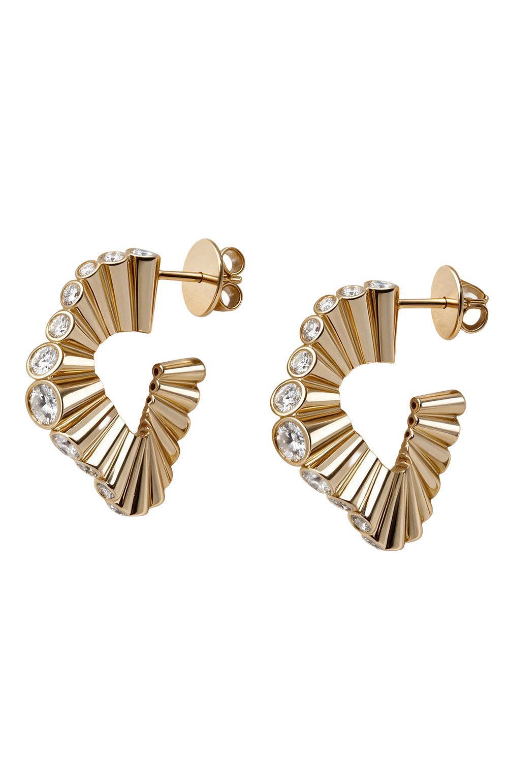 Diamond Serti Clos Earrings-YELLOW GOLD-S-JEWELRYFINE JEWELEARRING-MAISON MARCELLE