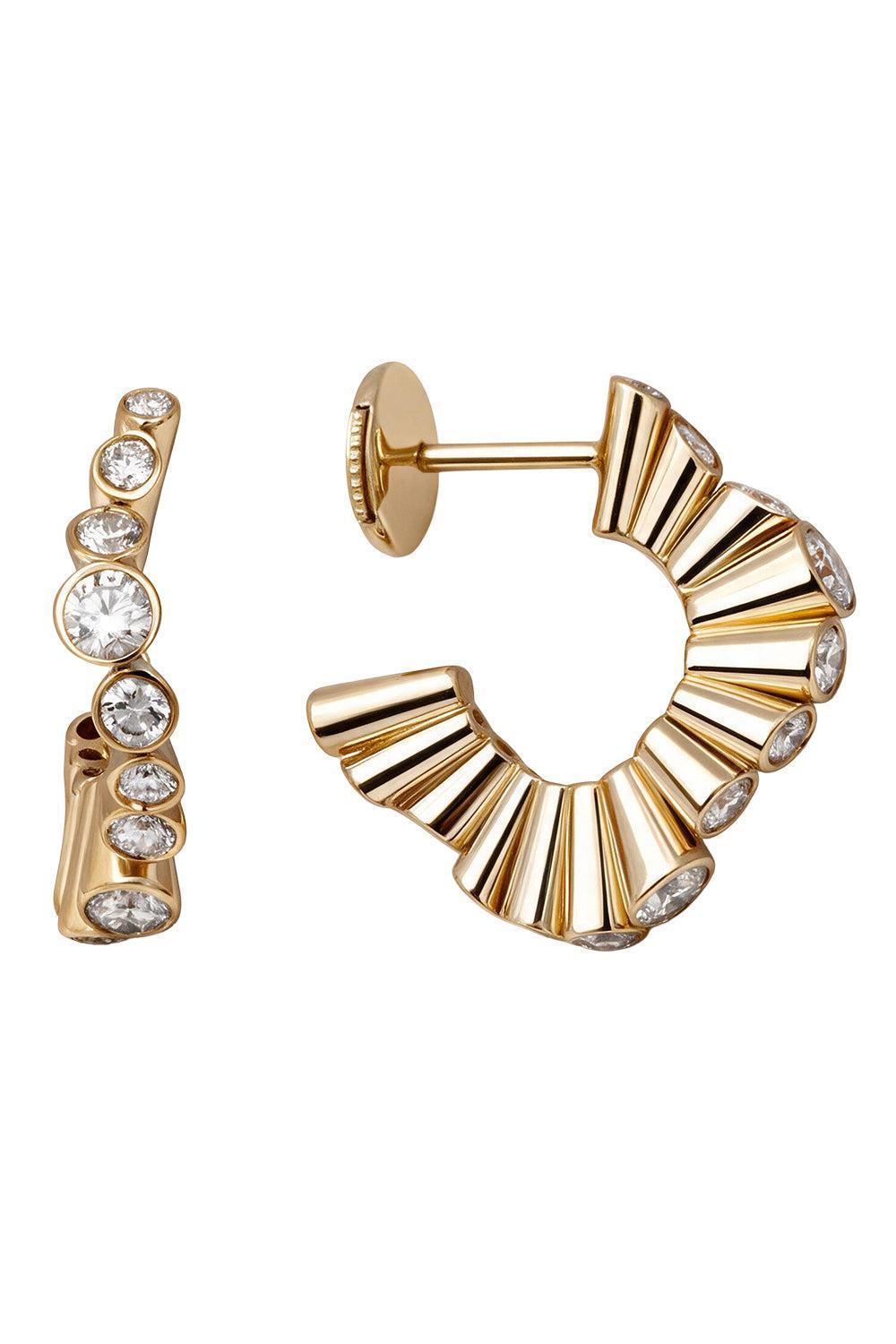 Diamond Serti Clos Earrings-YELLOW GOLD-S-JEWELRYFINE JEWELEARRING-MAISON MARCELLE