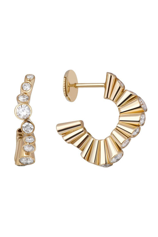 Diamond Serti Clos Earrings-YELLOW GOLD-S-JEWELRYFINE JEWELEARRING-MAISON MARCELLE