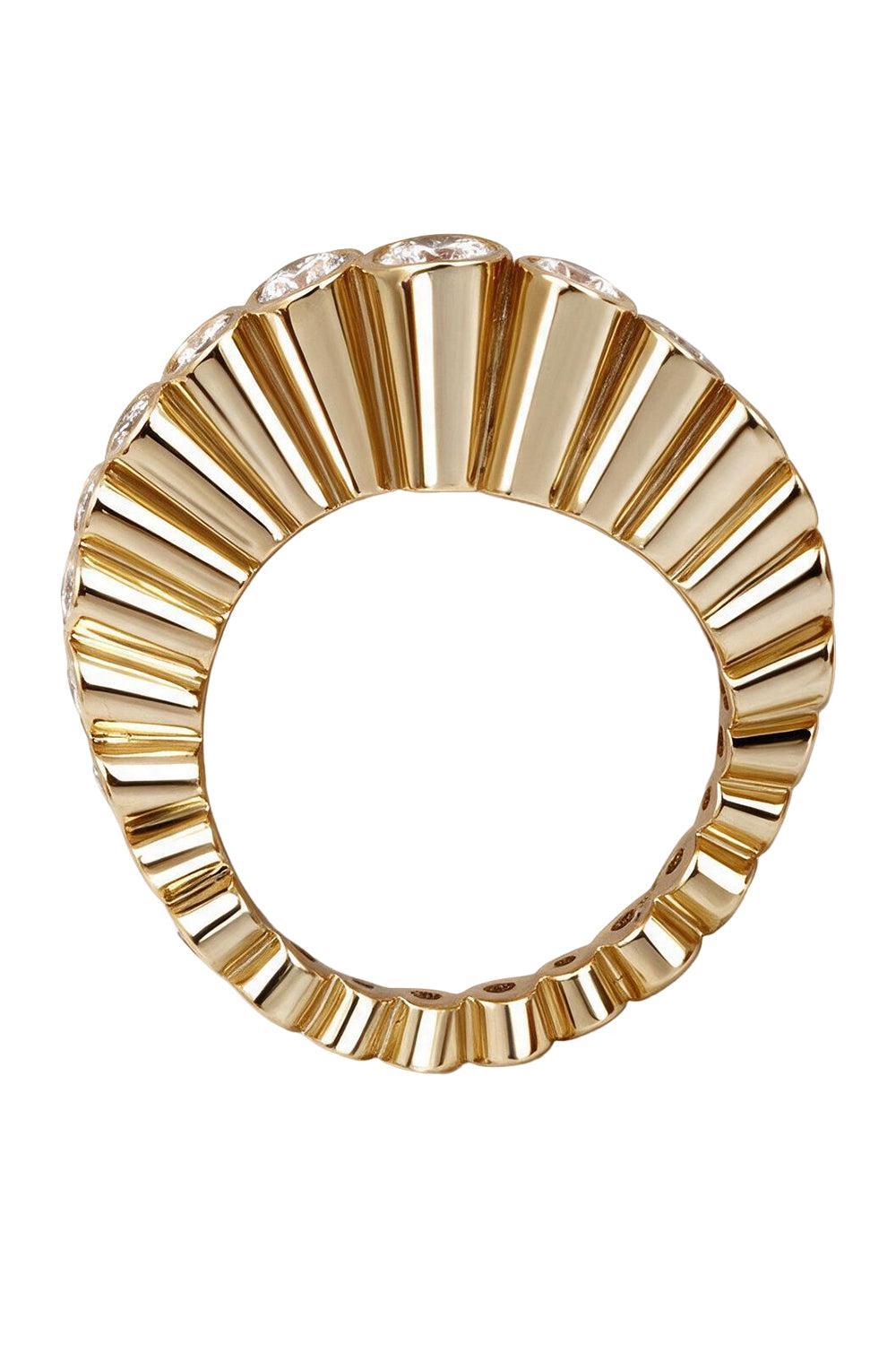 Diamond Small Dome Serti Clos Ring-YELLOW GOLD-7-JEWELRYFINE JEWELRING-MAISON MARCELLE