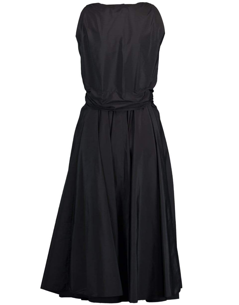 MAISON RABIH KAYROUZ-Tie Waist Sleeveless Midi Dress-