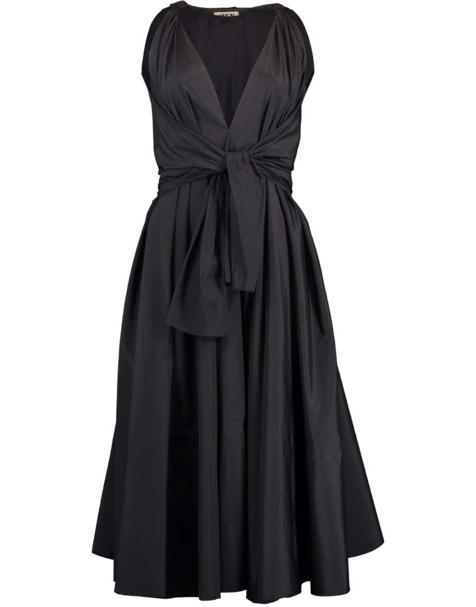MAISON RABIH KAYROUZ-Tie Waist Sleeveless Midi Dress-