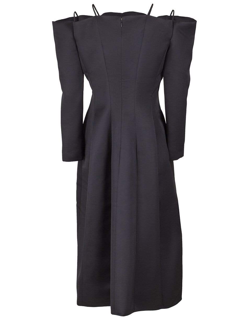 MAISON RABIH KAYROUZ-Black Off Shoulder Full Skirt Dress-BLACK