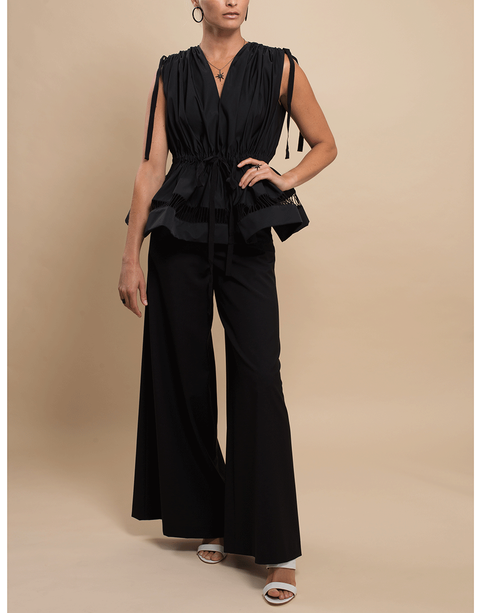 MAISON RABIH KAYROUZ-Faille Peplum Gathered Top-