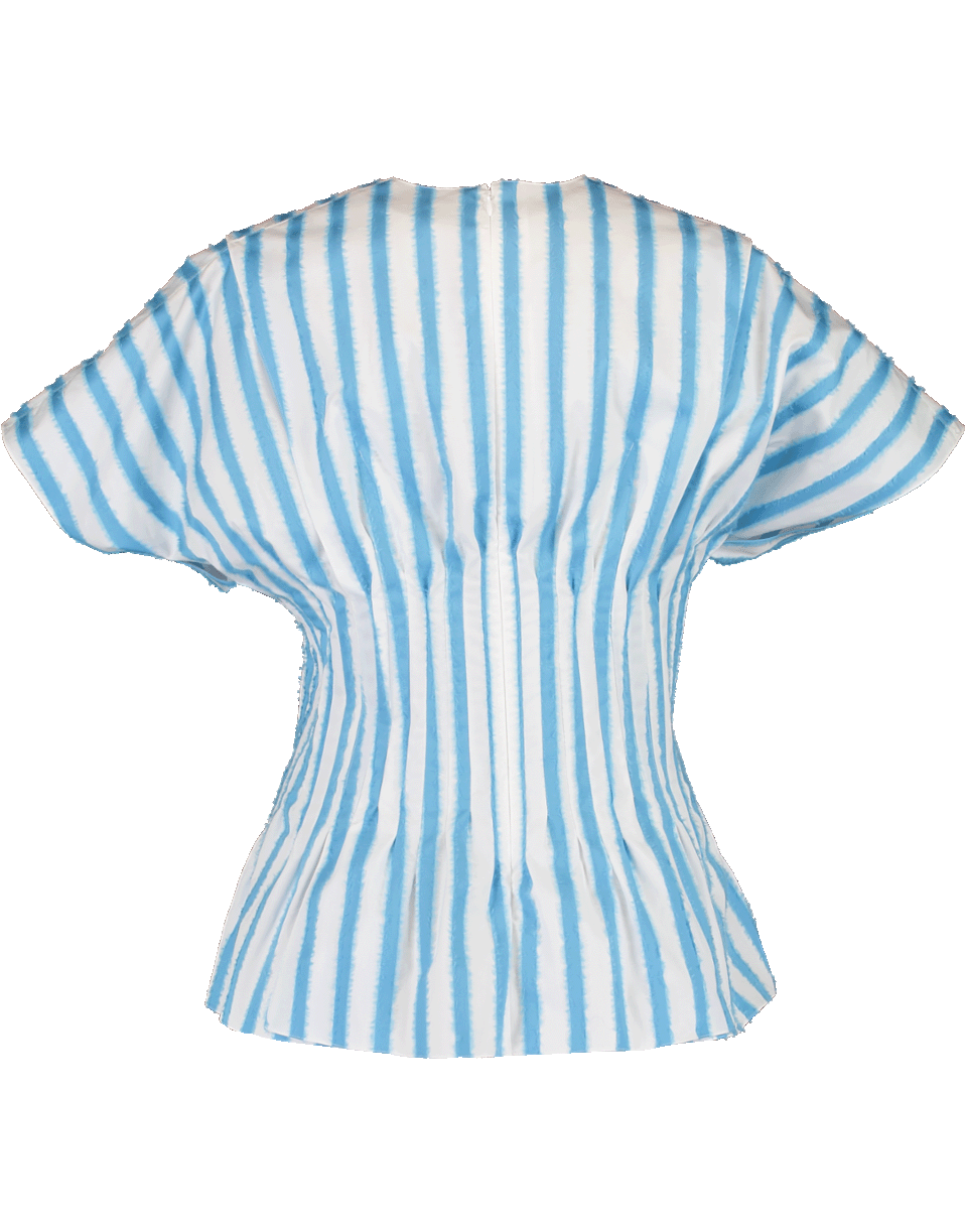 MAISON RABIH KAYROUZ-Short Sleeve Fitted Waist Top-