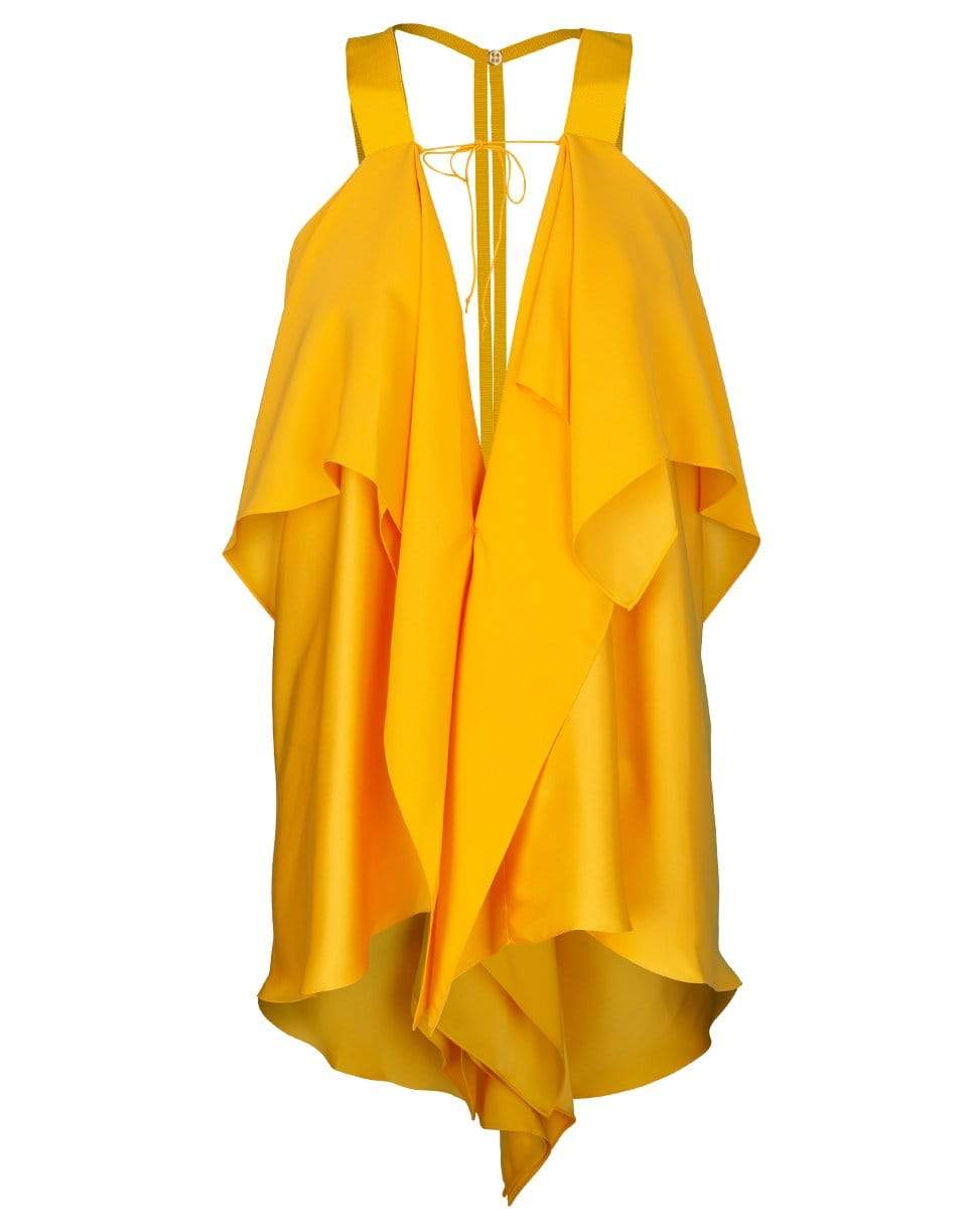 MAISON RABIH KAYROUZ-Yellow Charmeuse Top-YELLOW