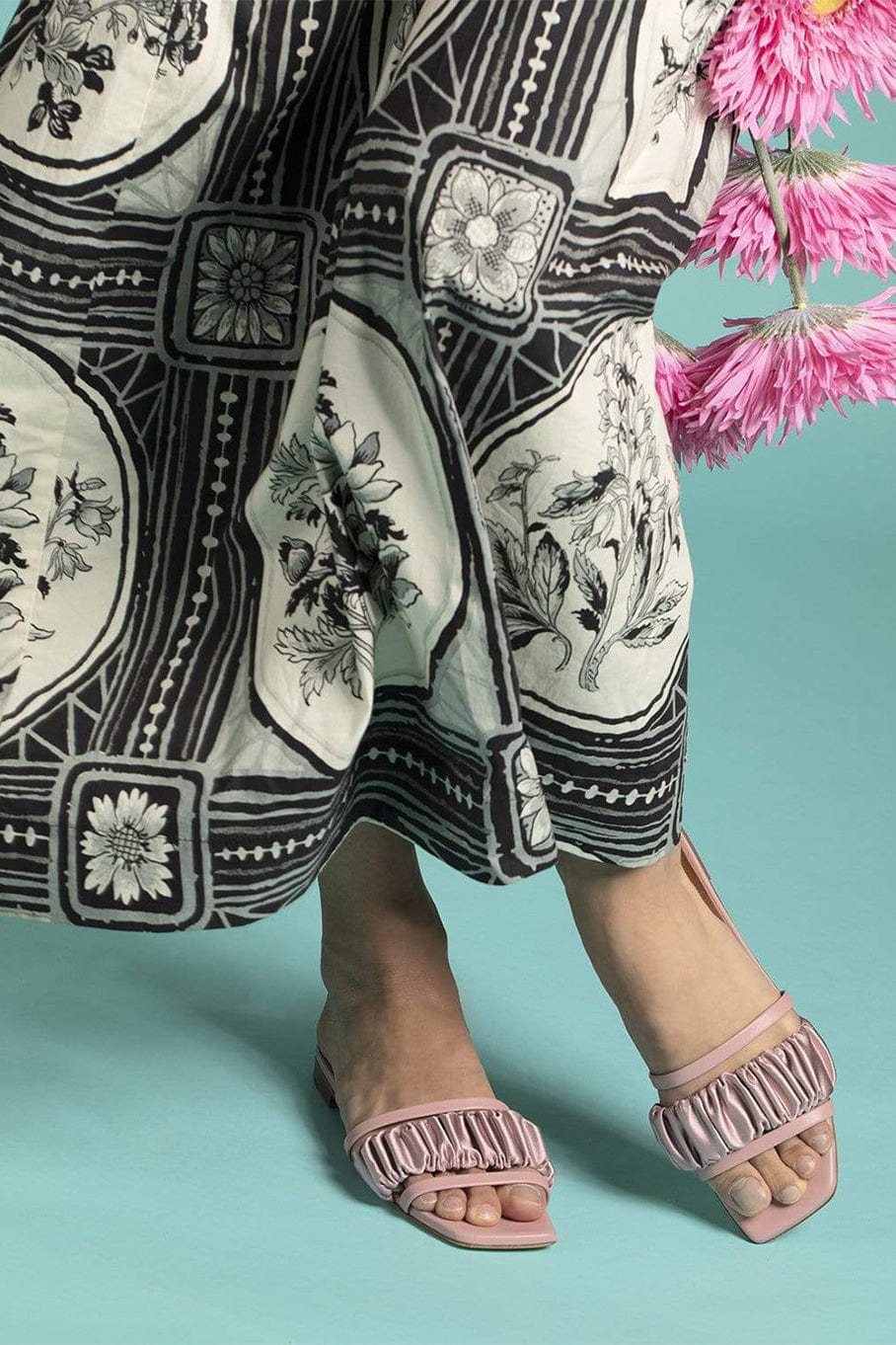 MALONE SOULIERS-Demi Flat - Rose-