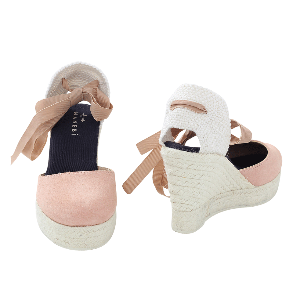 MANEBI-Hamptons Suede Espadrille Wedge-