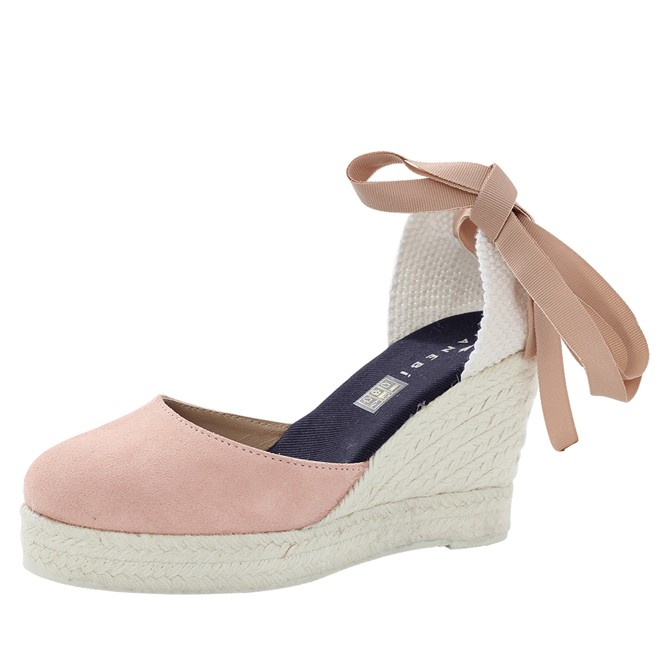 MANEBI-Hamptons Suede Espadrille Wedge-