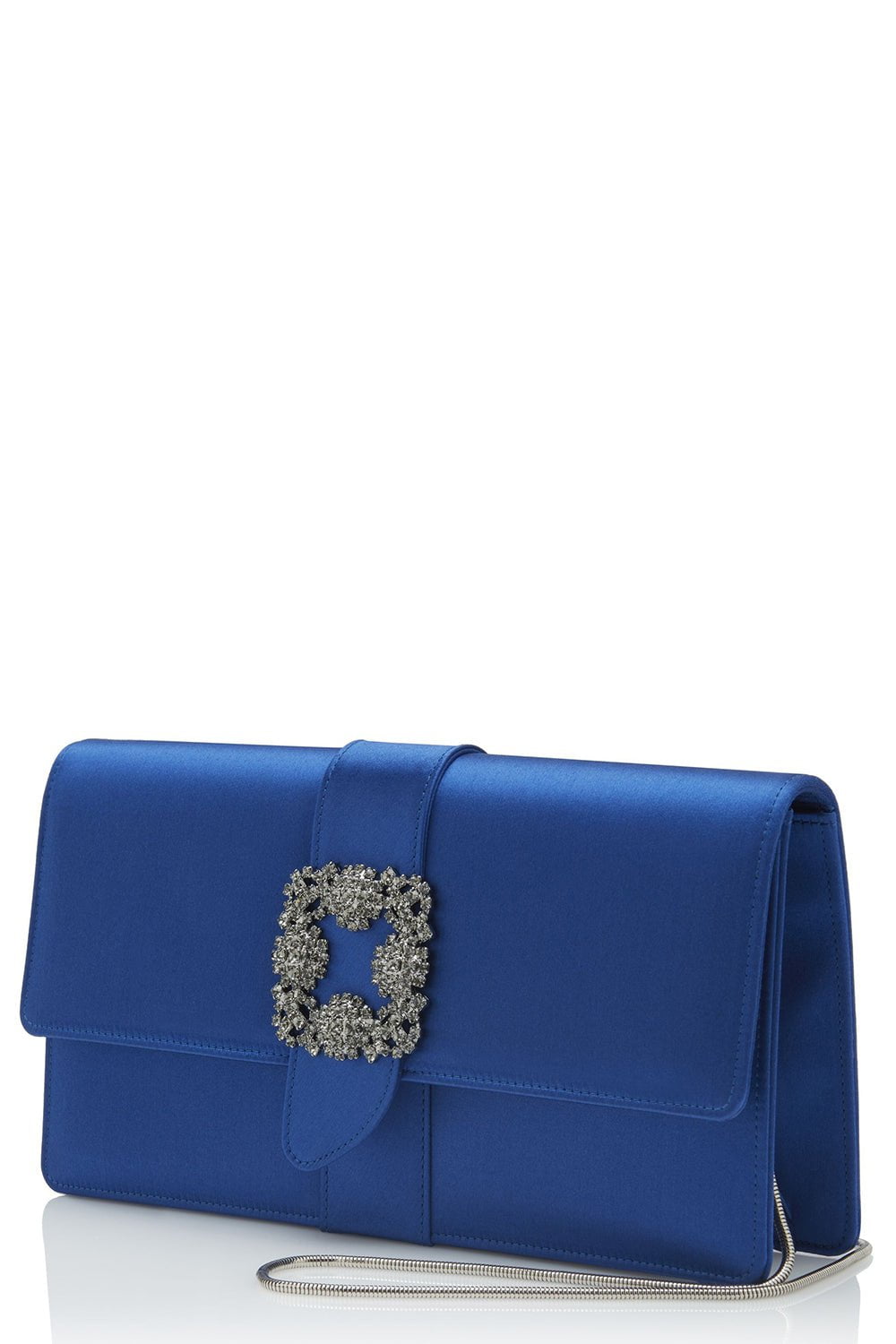 MANOLO BLAHNIK-Capri Clutch - Bright Blue-BRT BLUE