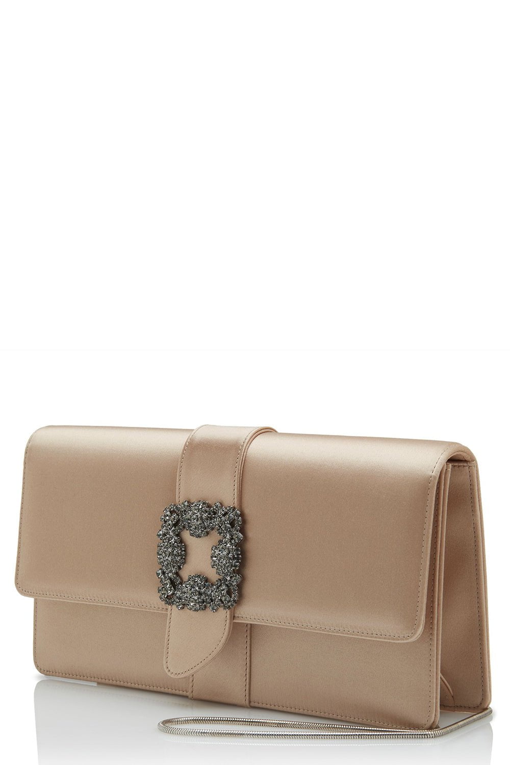 MANOLO BLAHNIK-Capri Clutch - Nude-NUDE