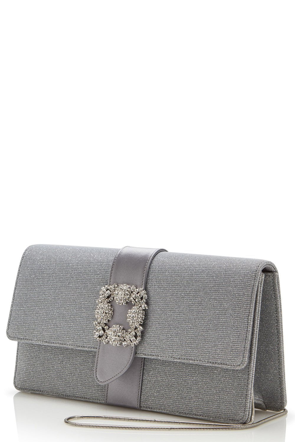 MANOLO BLAHNIK-Capri Cutch - Silver-SILVER