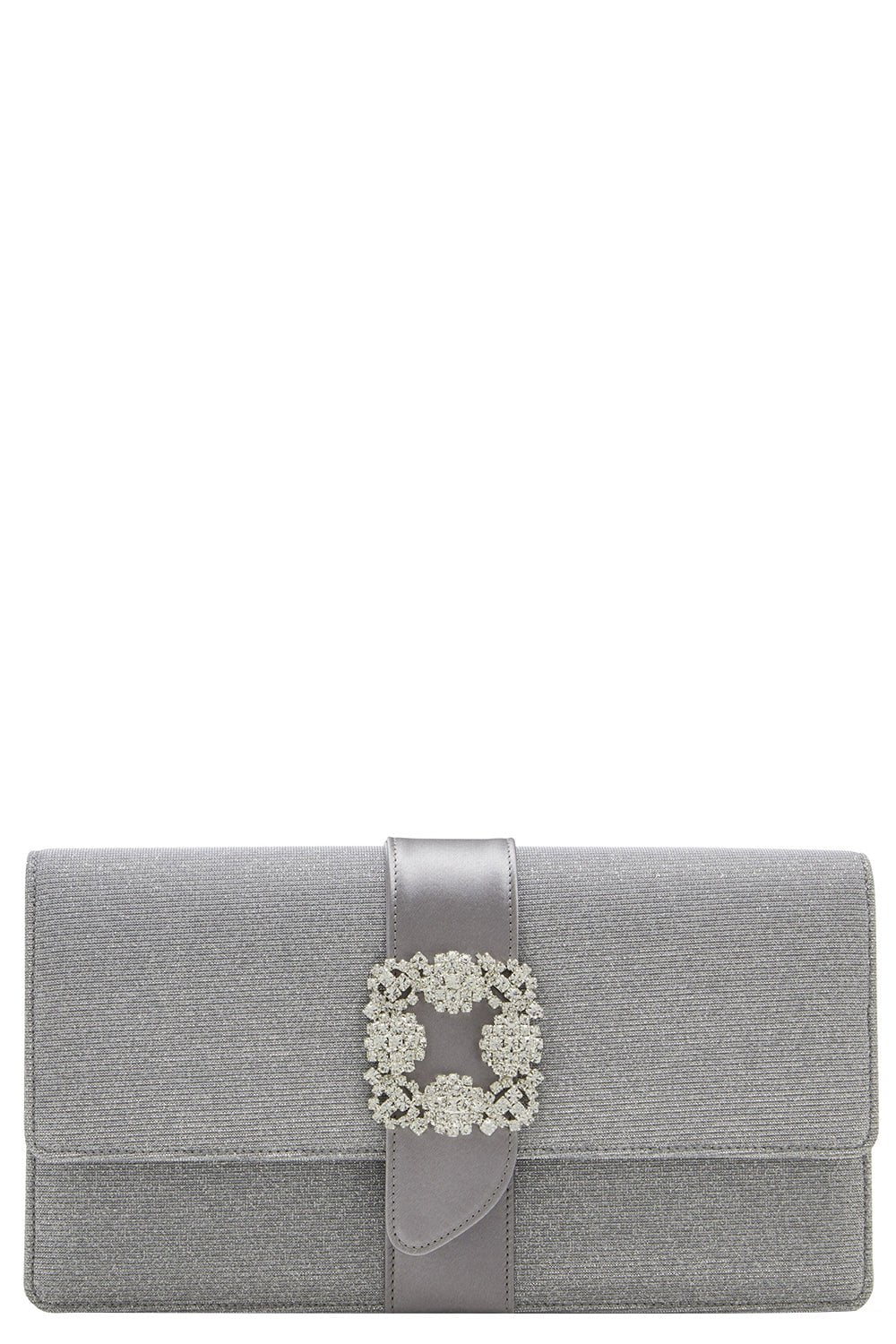 MANOLO BLAHNIK-Capri Cutch - Silver-SILVER