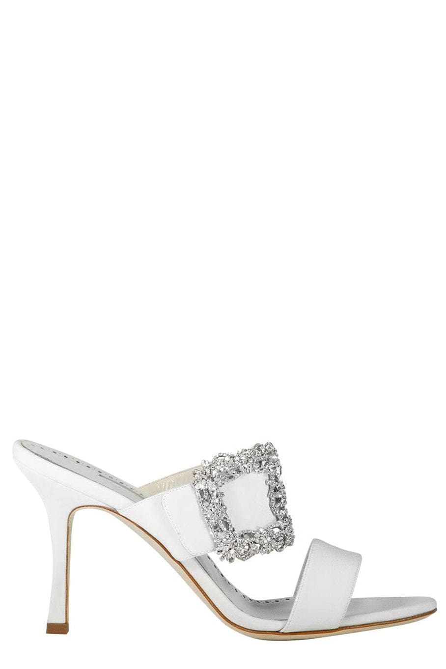 MANOLO BLAHNIK-Gable Crystal Buckle Mule-