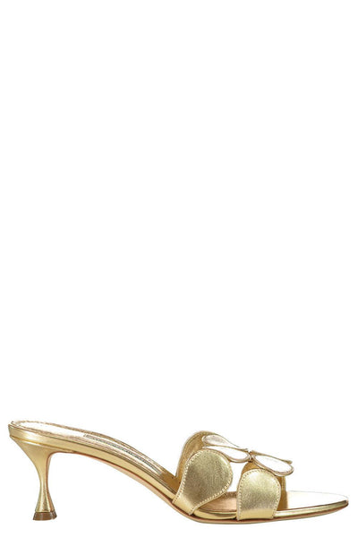 Haribal Mules - Gold | MANOLO BLAHNIK – Marissa Collections