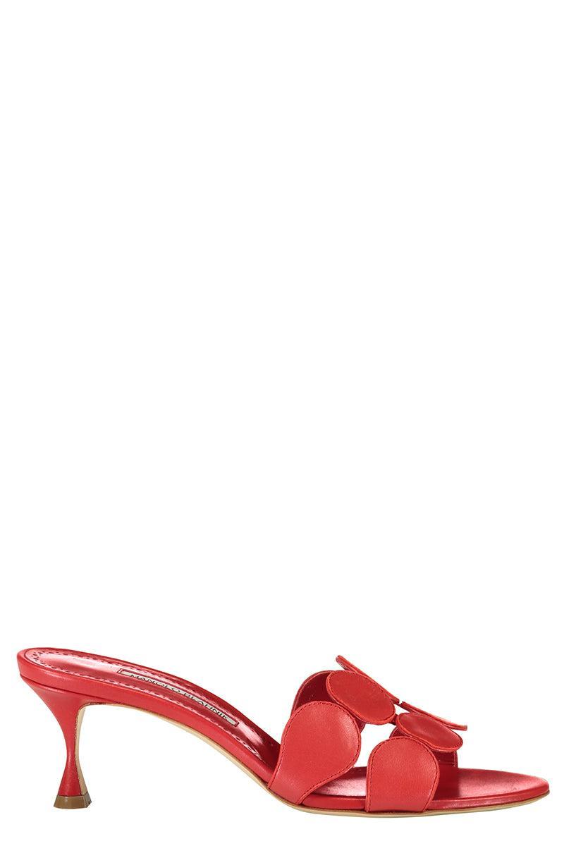 Haribal Mule - Bright Red-RED-36-SHOEMULE-MANOLO BLAHNIK