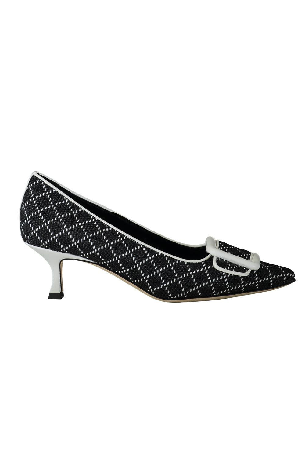 Maysale Pump - Black White-BLACK-35.5-SHOEPUMP-MANOLO BLAHNIK