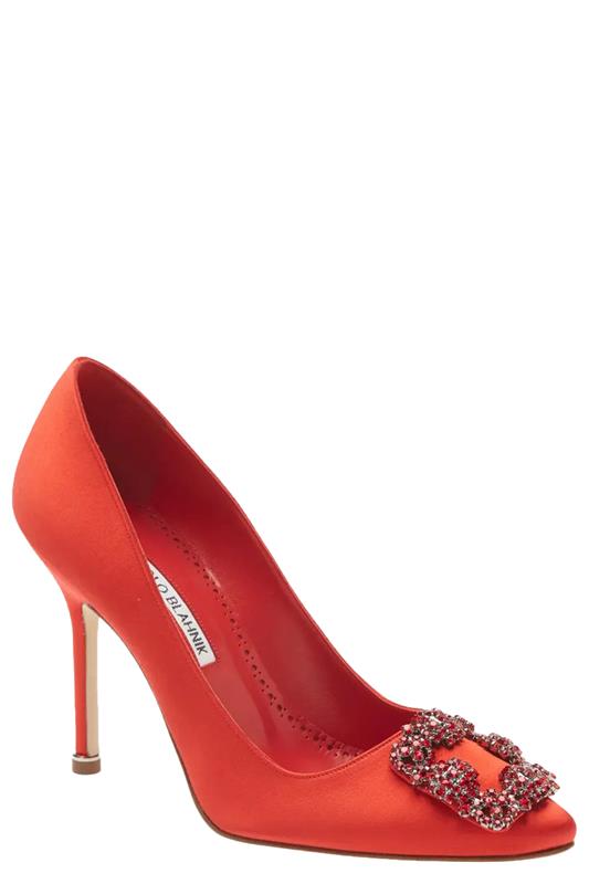MANOLO BLAHNIK-Hangisi Pump - Bright Red-