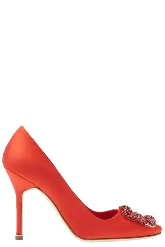MANOLO BLAHNIK-Hangisi Pump - Bright Red-