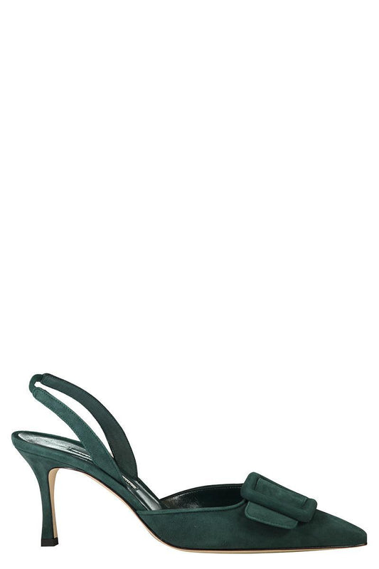 Maysli Slingback - Dark Green-GREEN-37-SHOEPUMP-MANOLO BLAHNIK