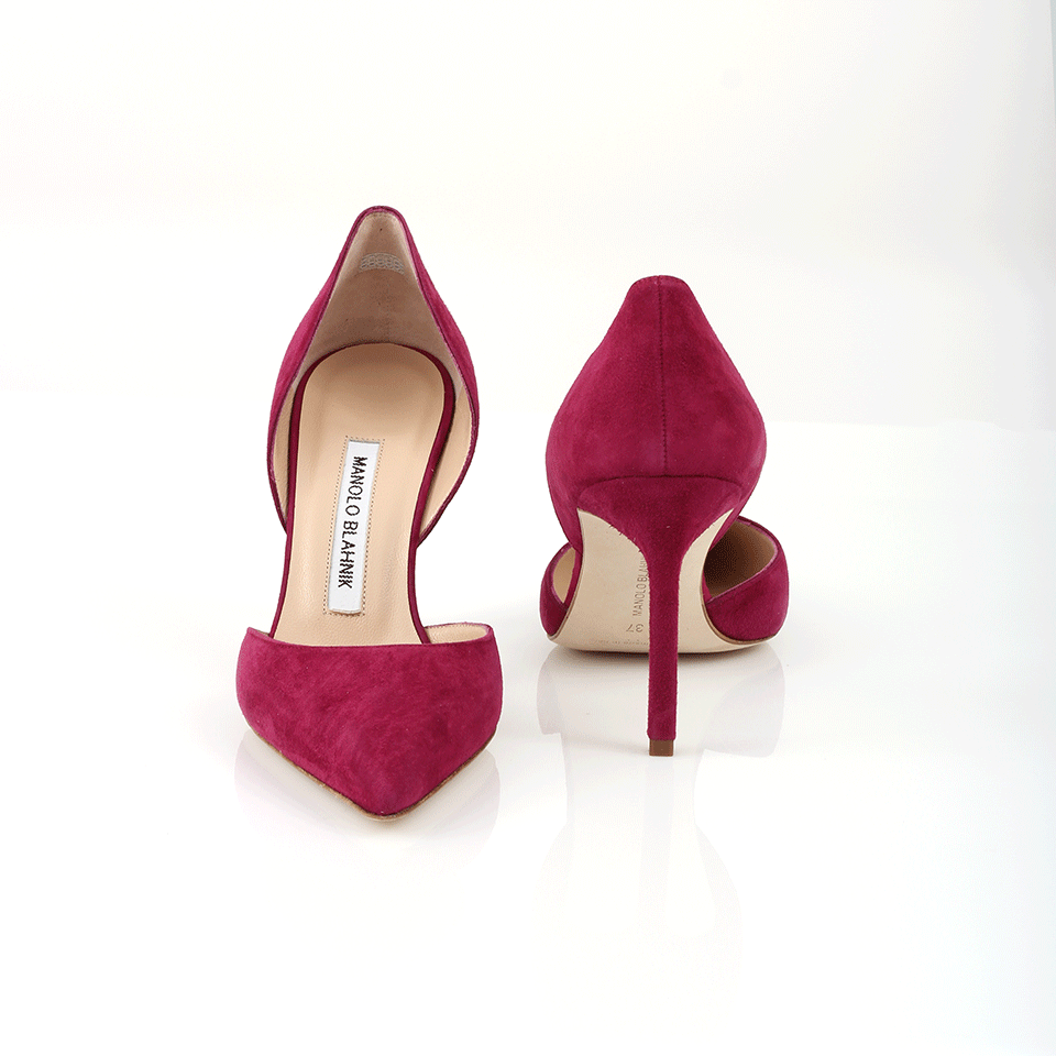 MANOLO BLAHNIK-Tayler Suede 90MM D'Orsay-