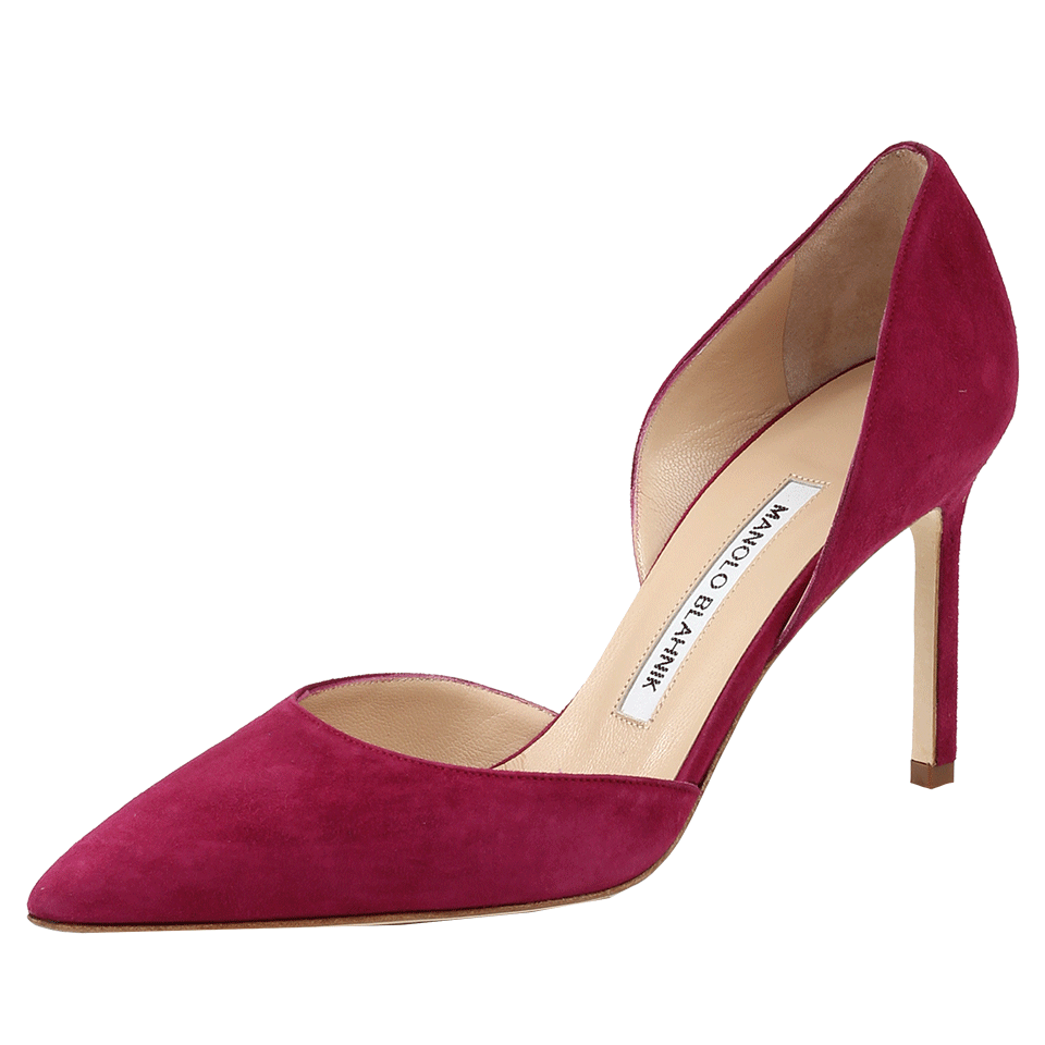 MANOLO BLAHNIK-Tayler Suede 90MM D'Orsay-