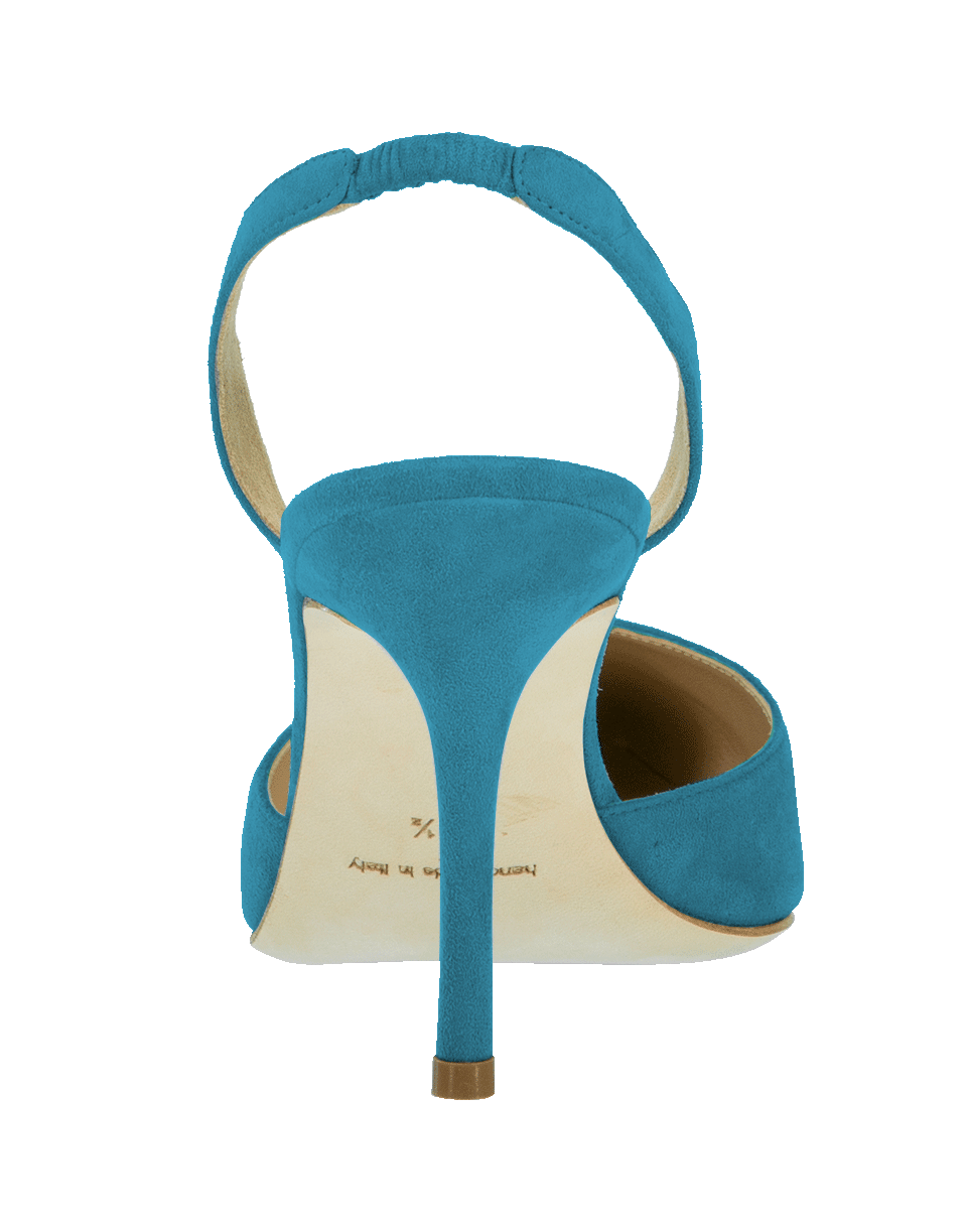 MANOLO BLAHNIK-Carolyne Suede Slingback Heels-