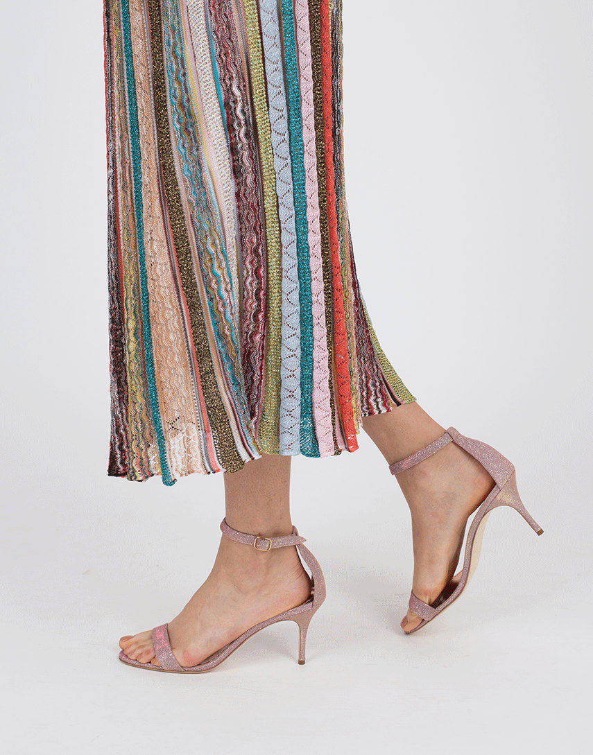 MANOLO BLAHNIK-Chaos Lurex Sandal-