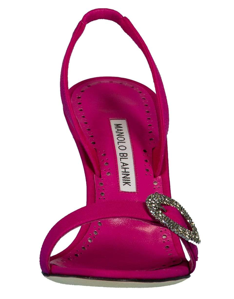 MANOLO BLAHNIK-Crystal Buckle Selunga Sandal-