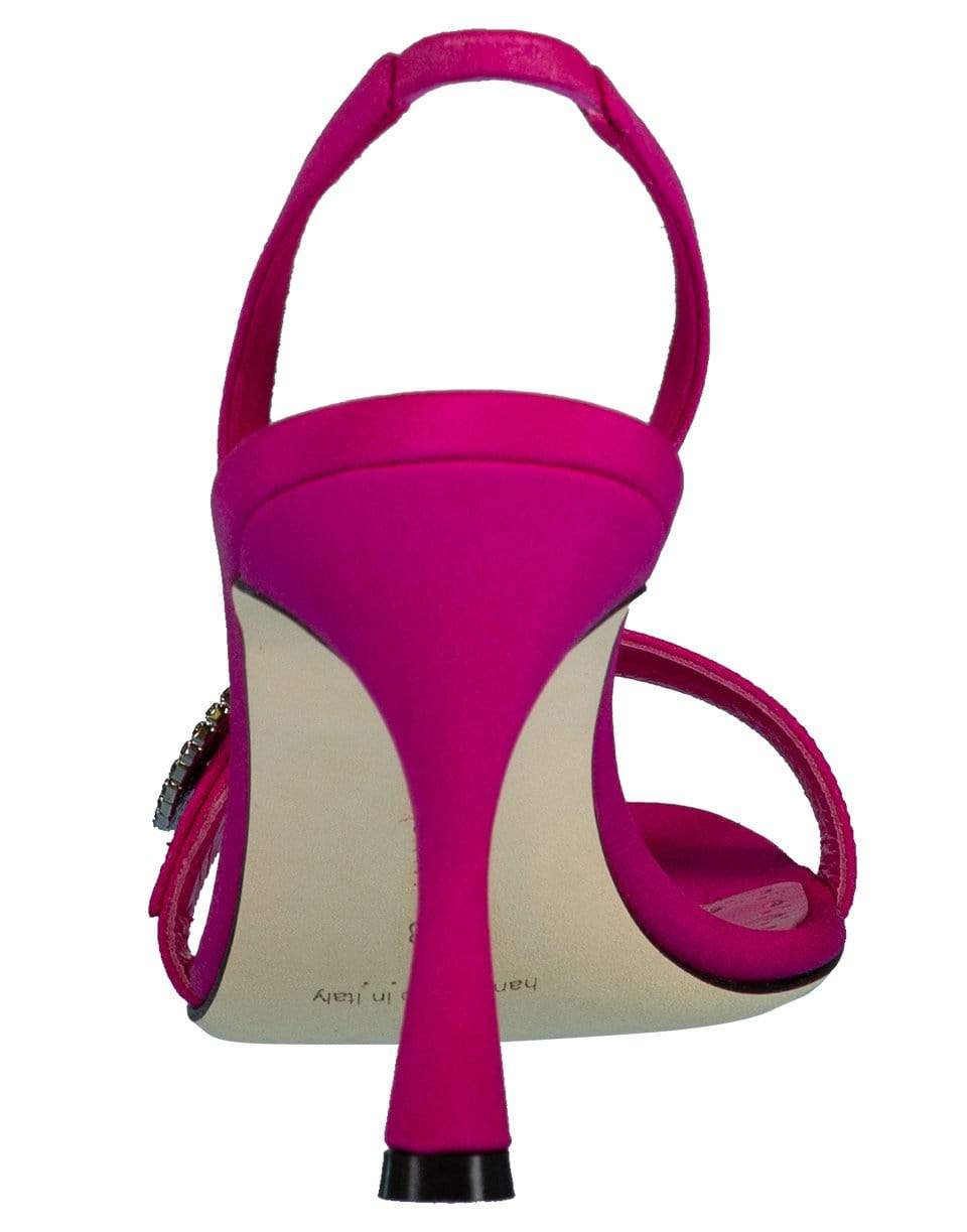 MANOLO BLAHNIK-Crystal Buckle Selunga Sandal-