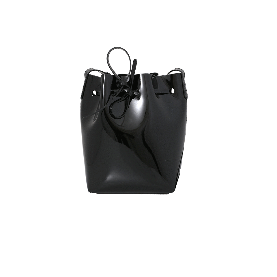 MANSUR GAVRIEL-Patent Mini Bucket Bag-BLACK