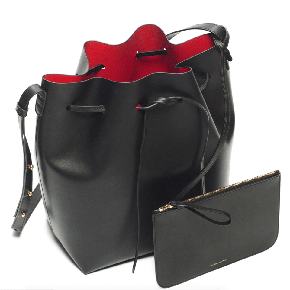 MANSUR GAVRIEL-Bucket Bag-BLK/FLAM