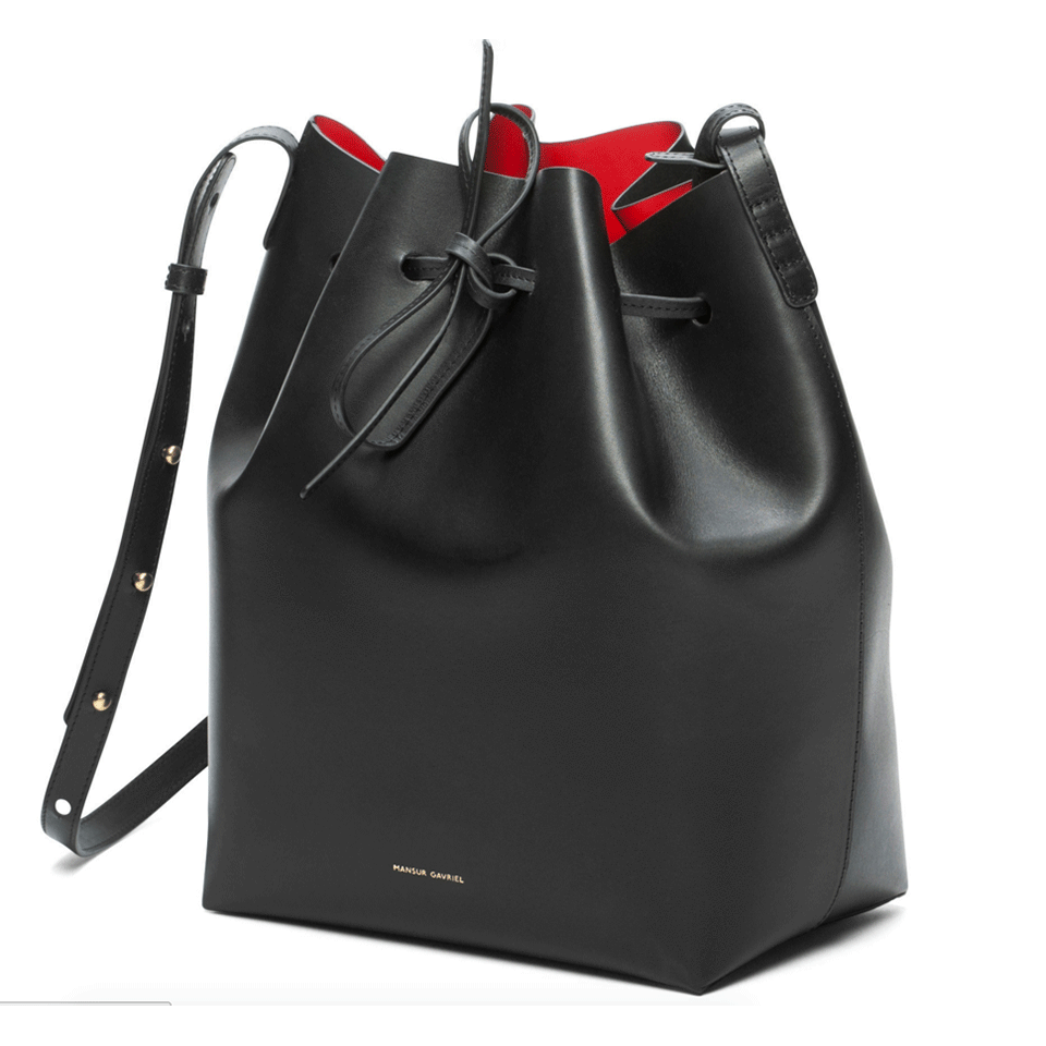 MANSUR GAVRIEL-Bucket Bag-BLK/FLAM