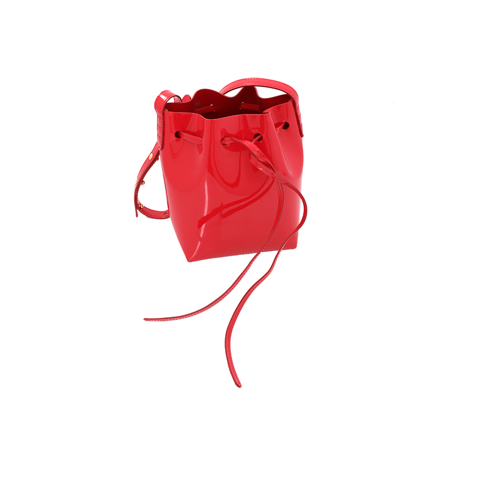 MANSUR GAVRIEL-Patent Mini Mini Bucket Bag-FLAMMA