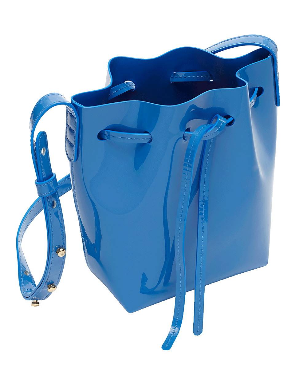 MANSUR GAVRIEL-Patent Mini Mini Bucket Bag-SEA BLUE