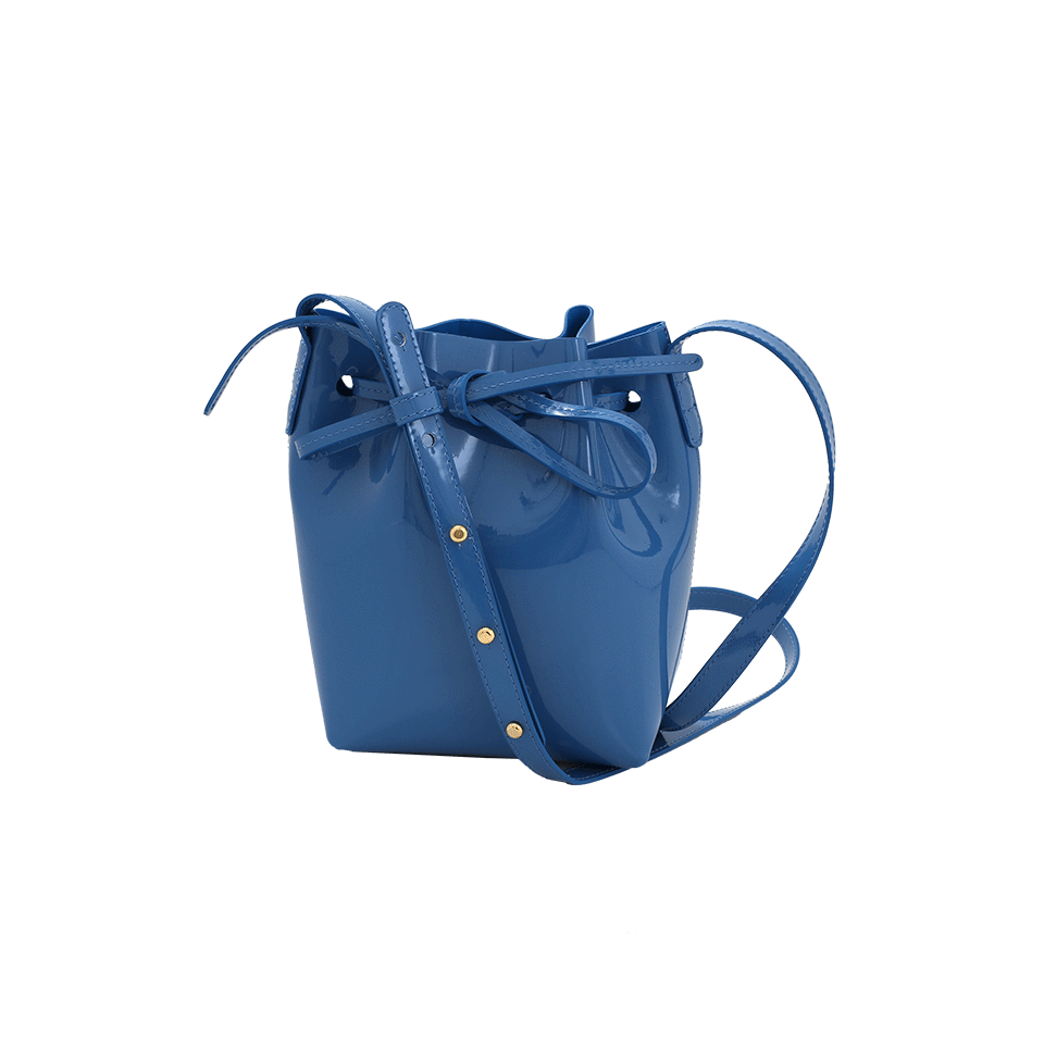 MANSUR GAVRIEL-Patent Mini Mini Bucket Bag-SEA BLUE