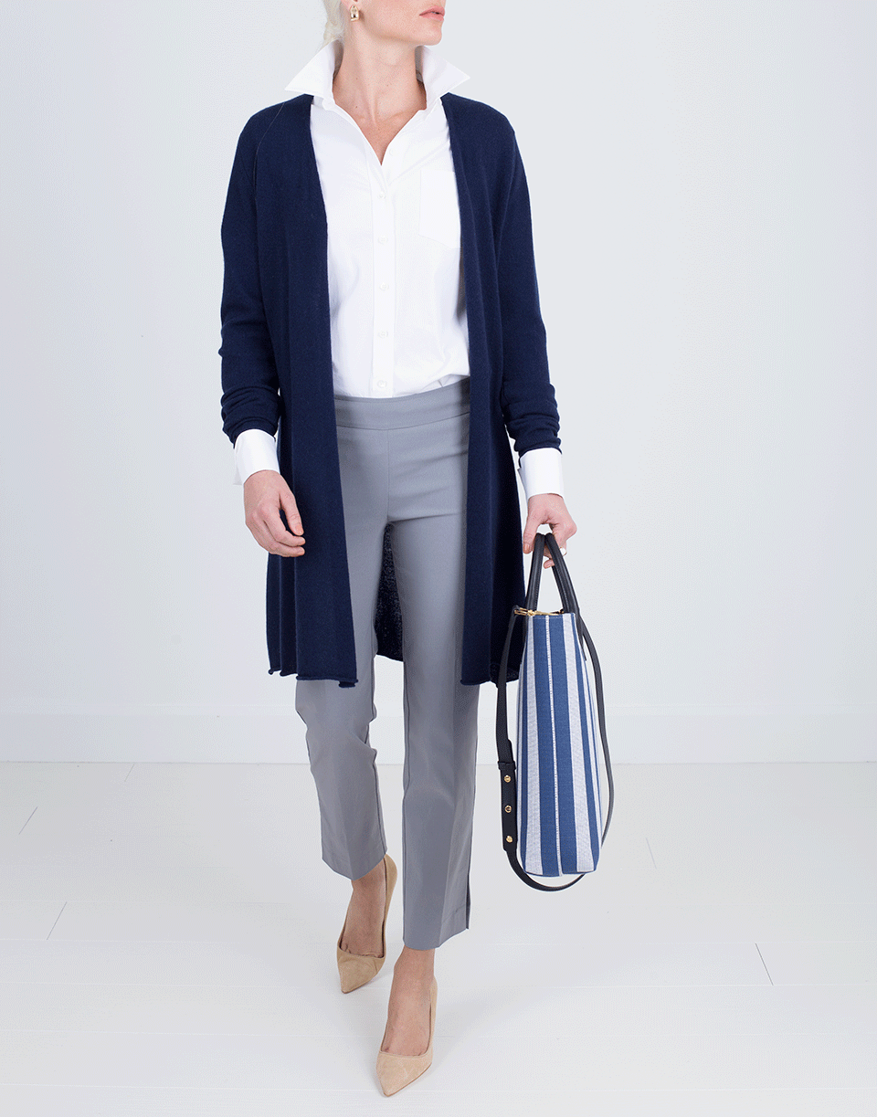 MANSUR GAVRIEL-North South Tote-BLUE/WHT