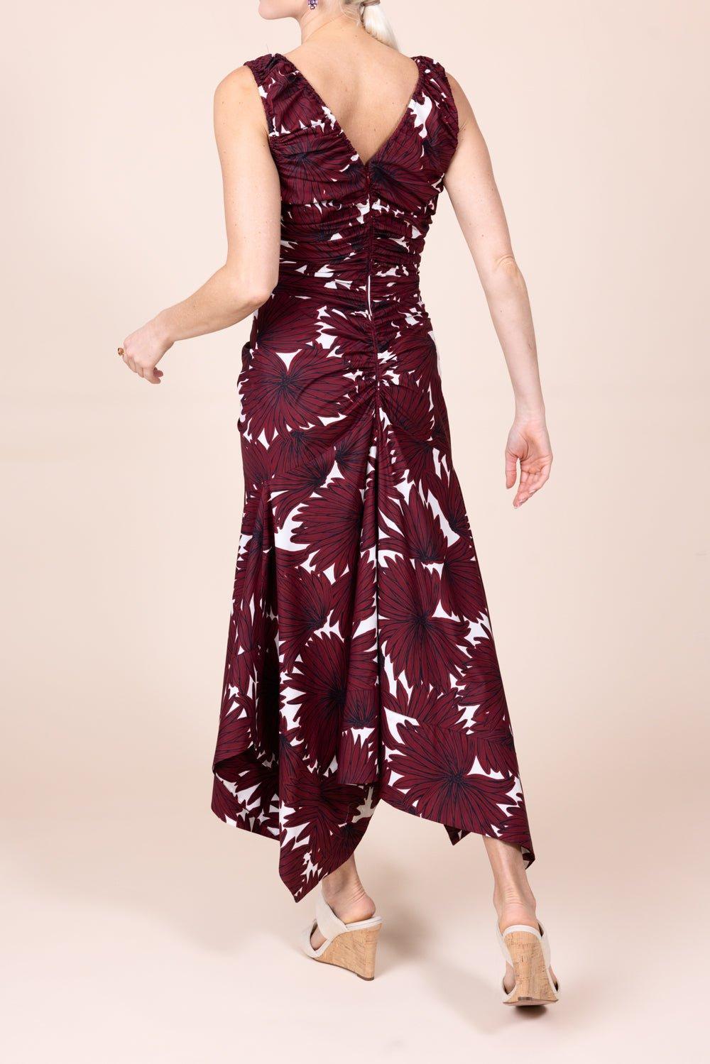 MANTU-Gathered Vneck Dress-