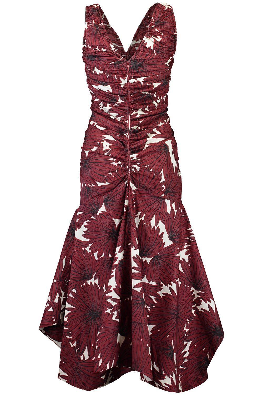 MANTU-Gathered Vneck Dress-