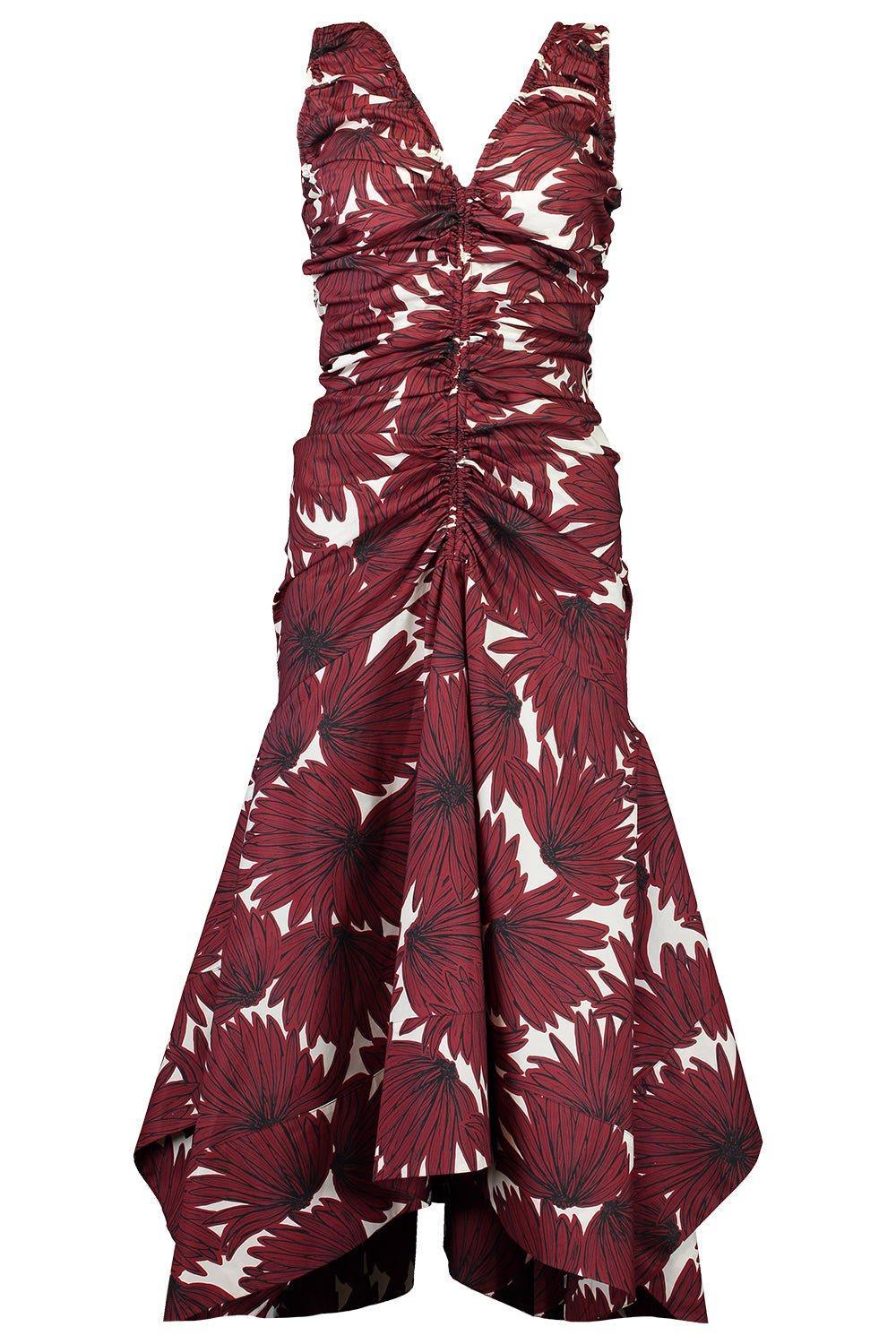 MANTU-Gathered Vneck Dress-