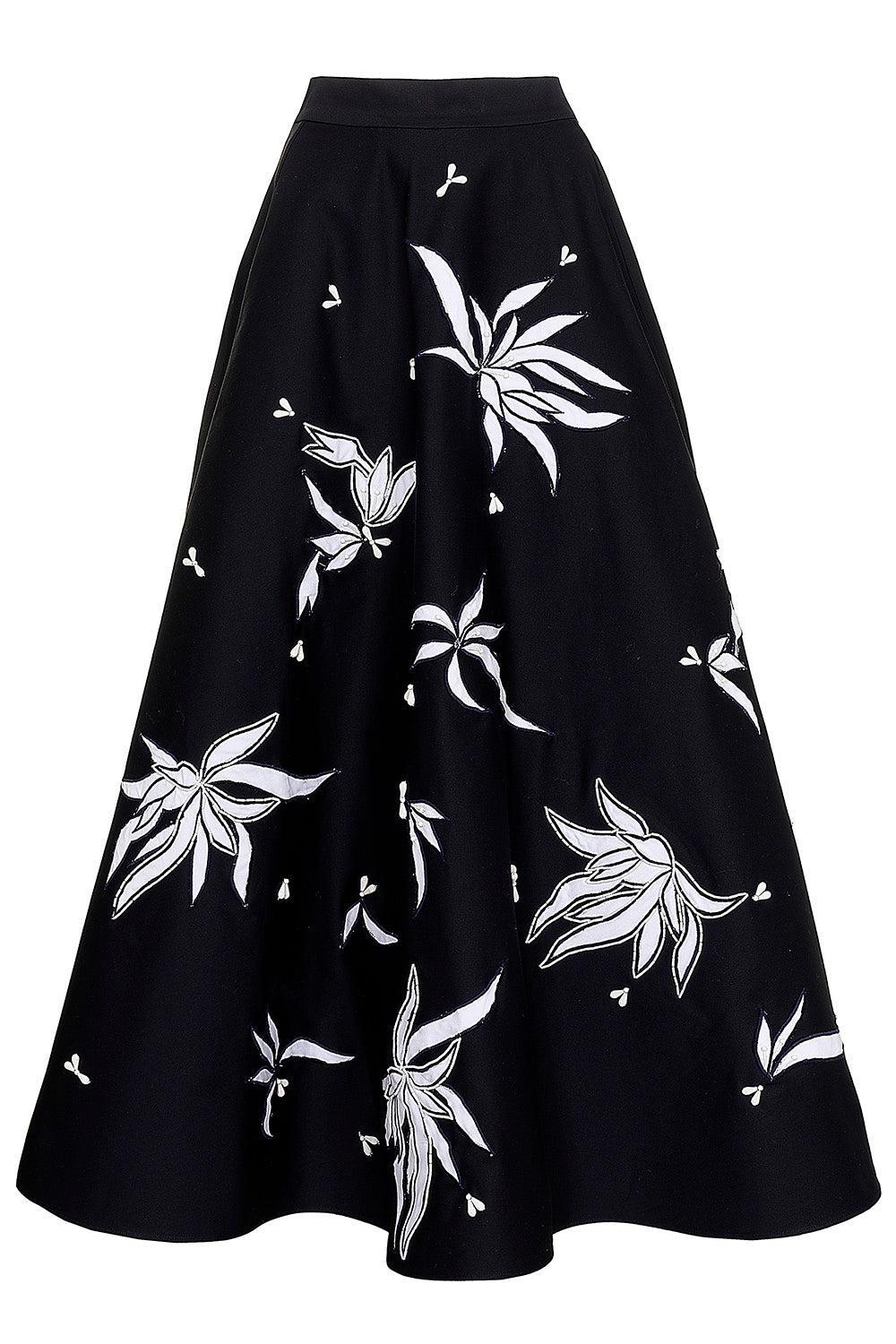 Embroidered Half Flared Skirt