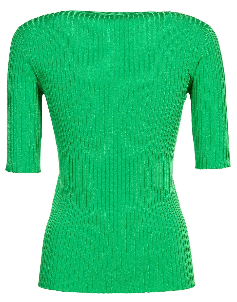 MANTU-Ribbed Knit Elbow Sleeve Top-