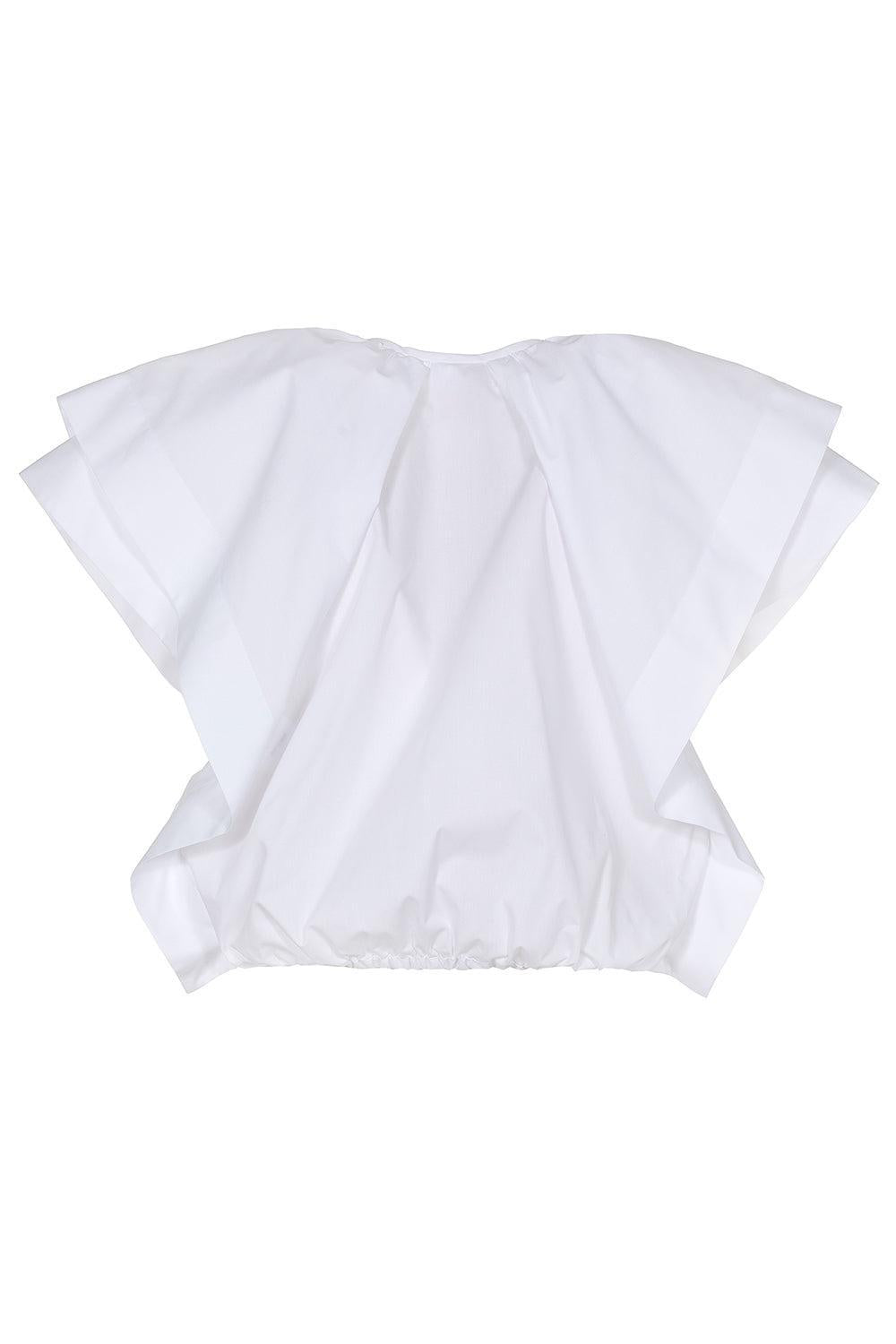 Button Front Cinch Shirt-WHITE-38-CLOTHINGTOPBLOUSE-MANTU