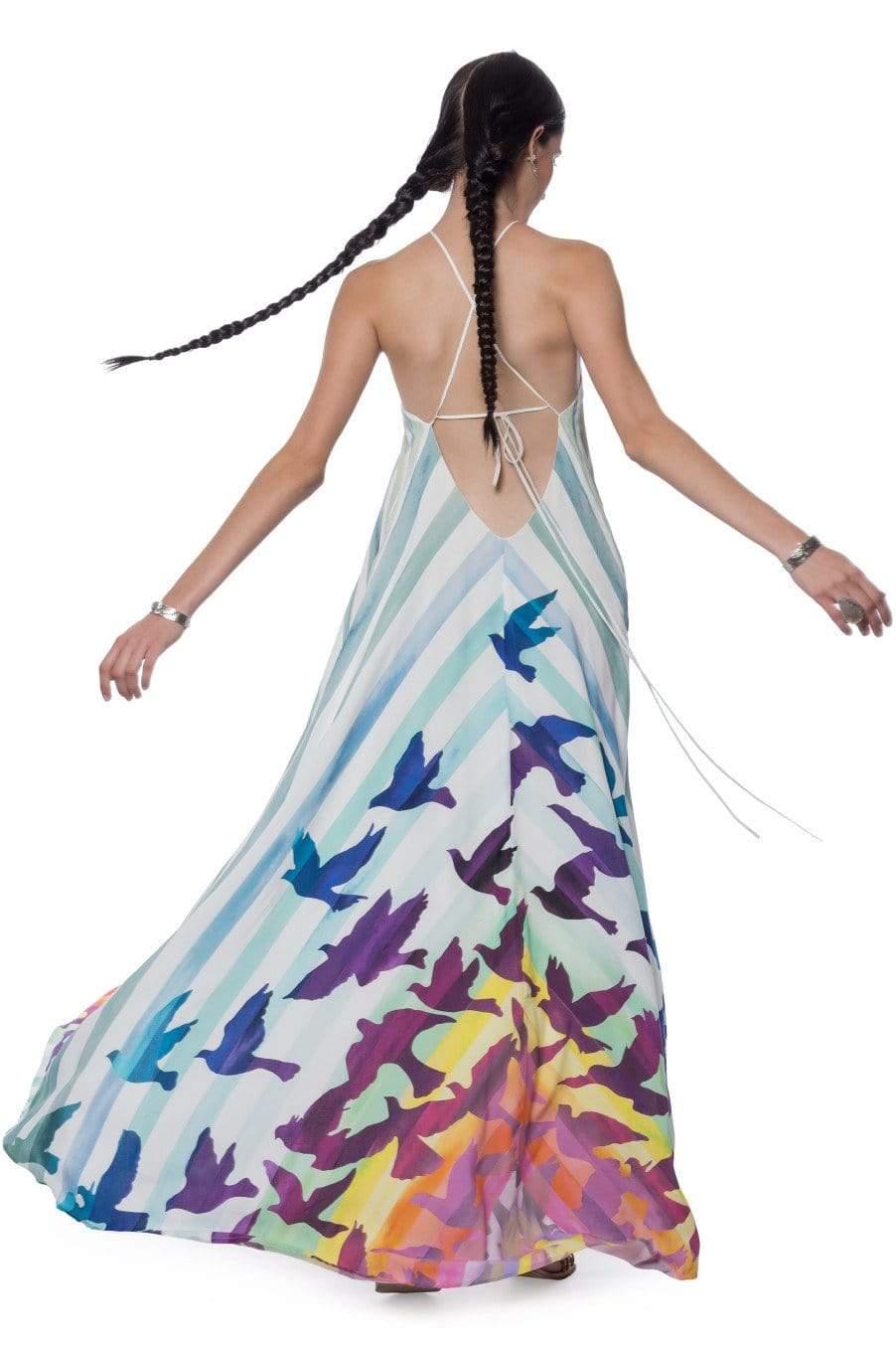 MARA HOFFMAN-Low Back Maxi Dress-