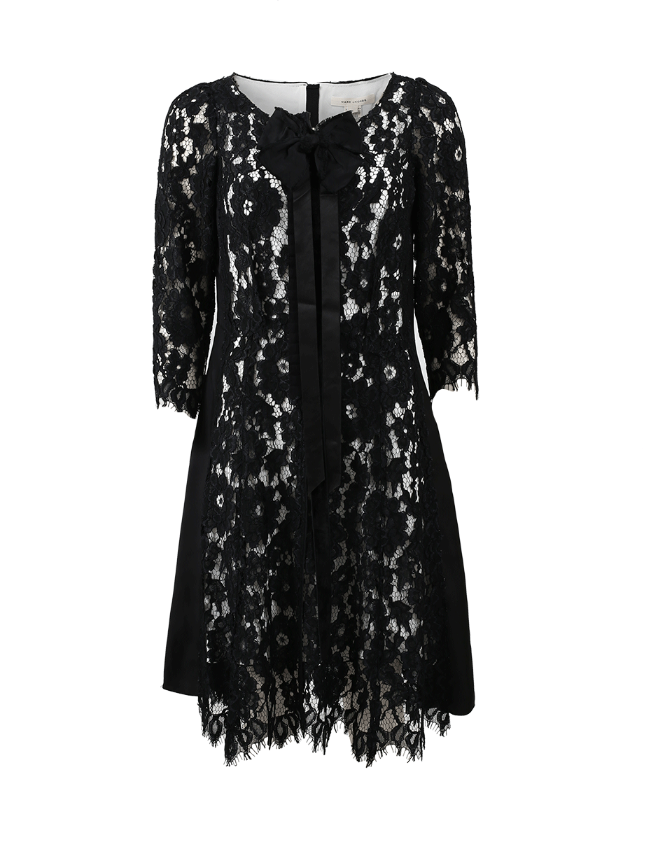 MARC JACOBS-Long-Sleeve Lace Dress-